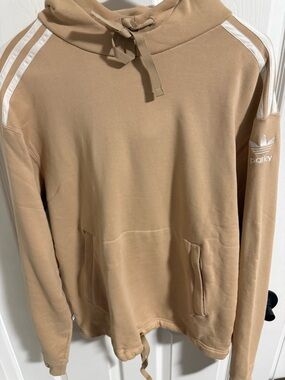 adidas Cream Trefoil Pullover Hoodie